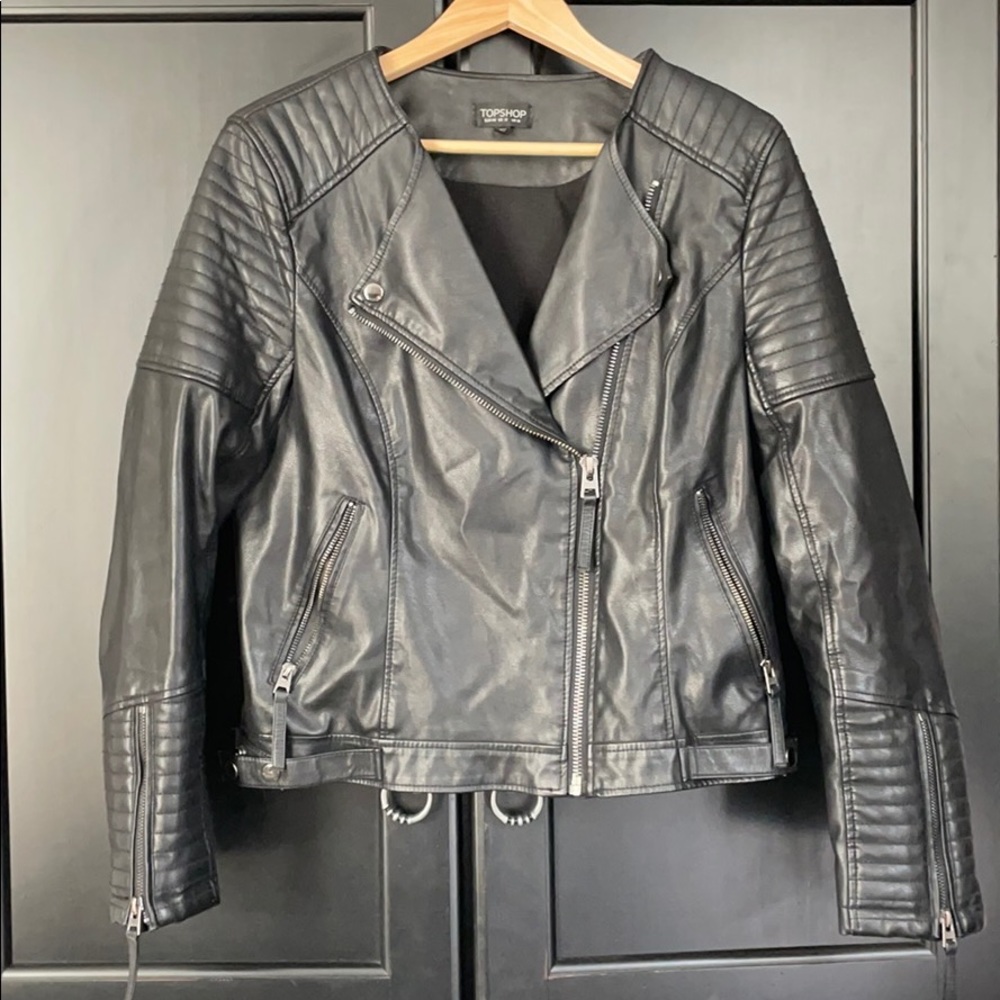 Top Shop Vegan Leather Jacket